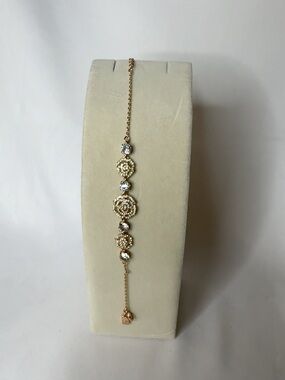 Kate Spade Lady Marmalade Station Bracelet Rose Gold Tone Crystal Discontinued